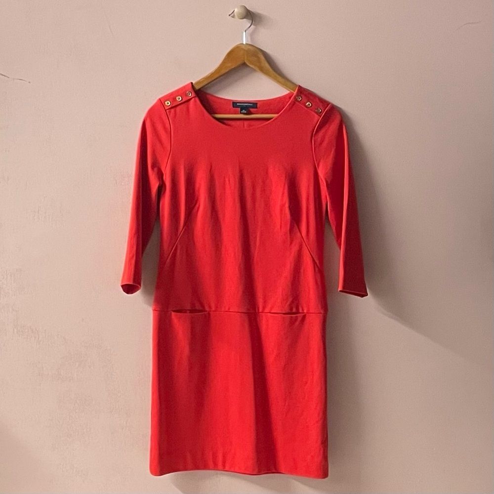 Banana Republic Tomato Red Sheath Mini Dress Size XS EUC